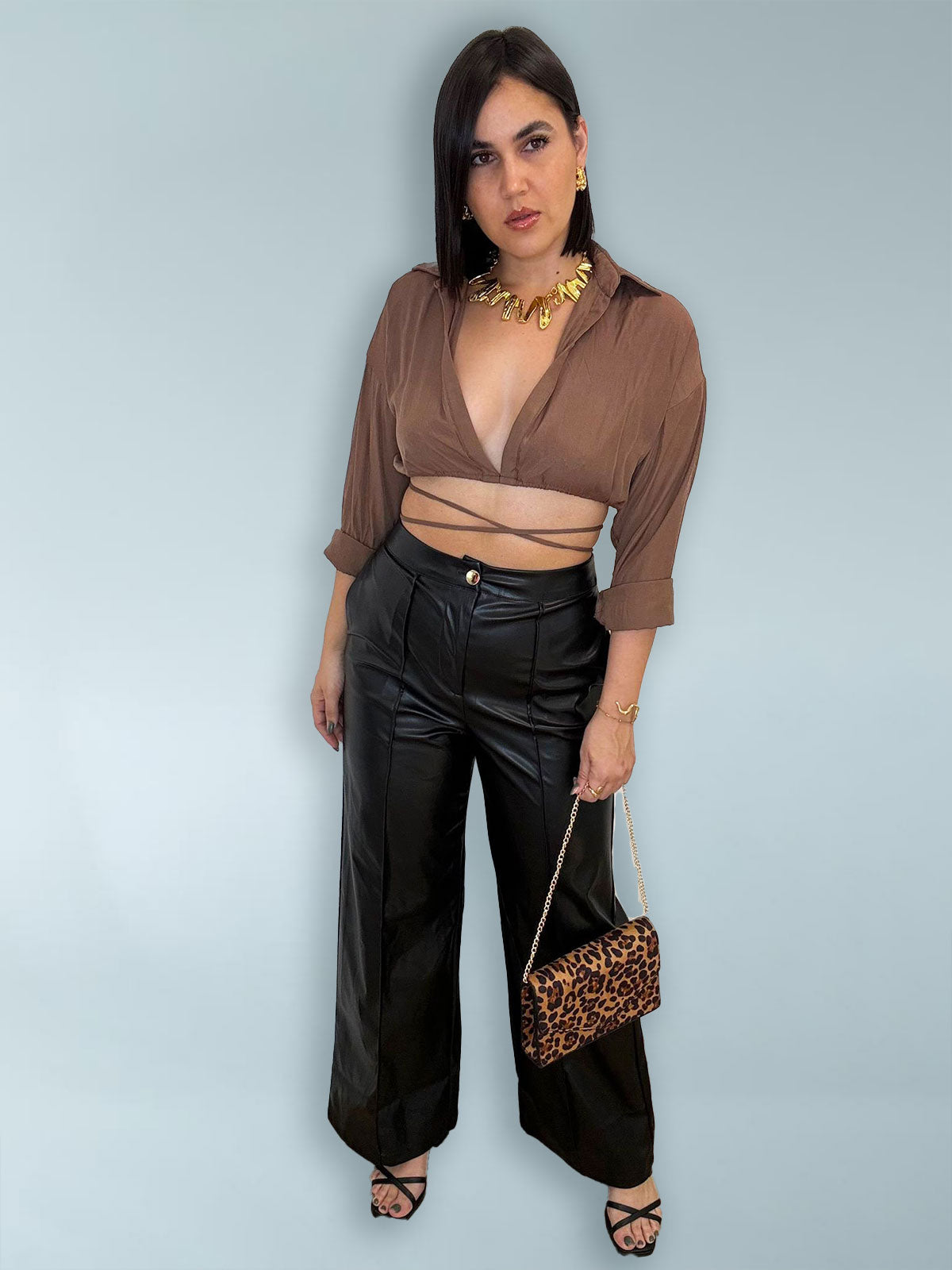 Choc Cropped Top