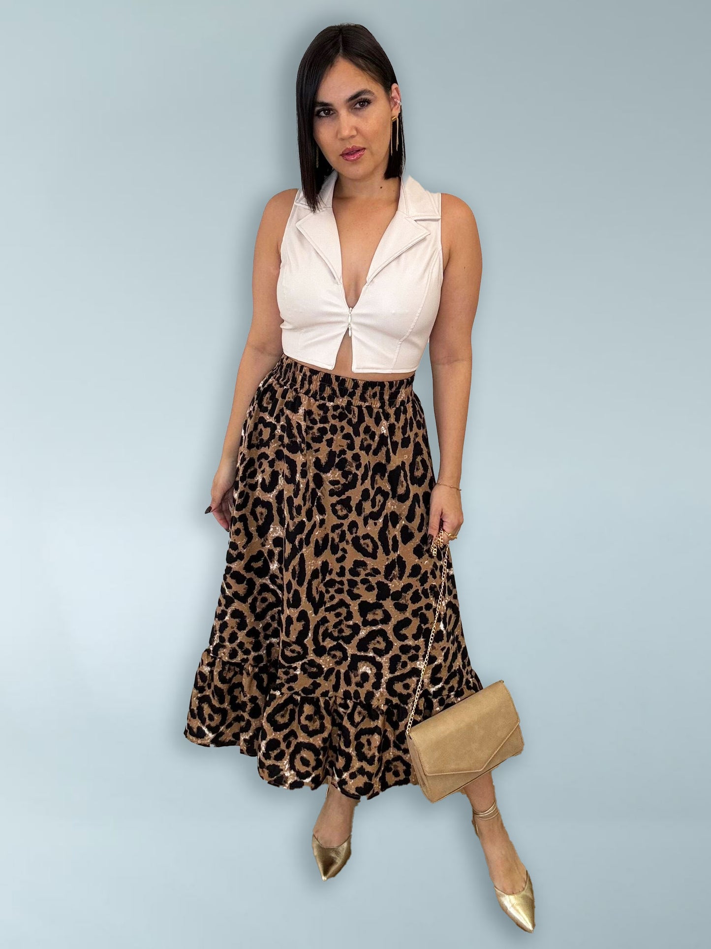 Wild Print Skirt