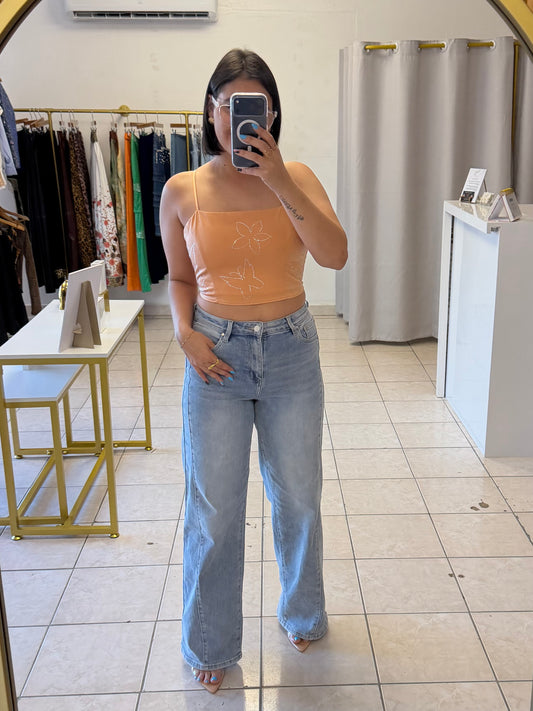 Peach Flower Top