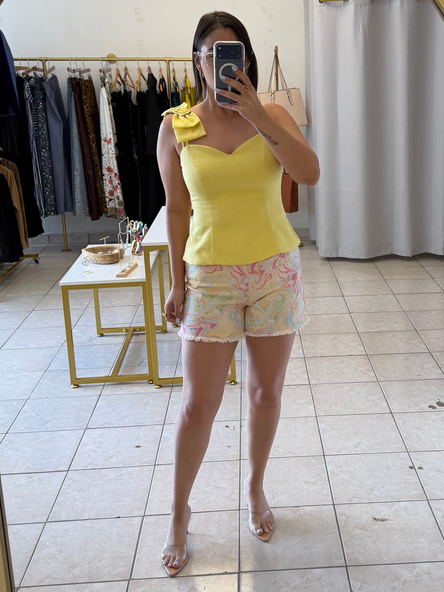 Color Marbled Shorts