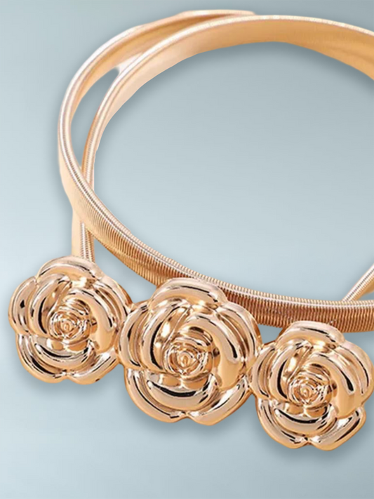 Metallic Rose Belt (Gold)