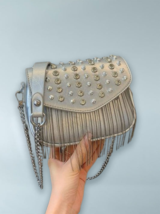 Studded Tassel Purse