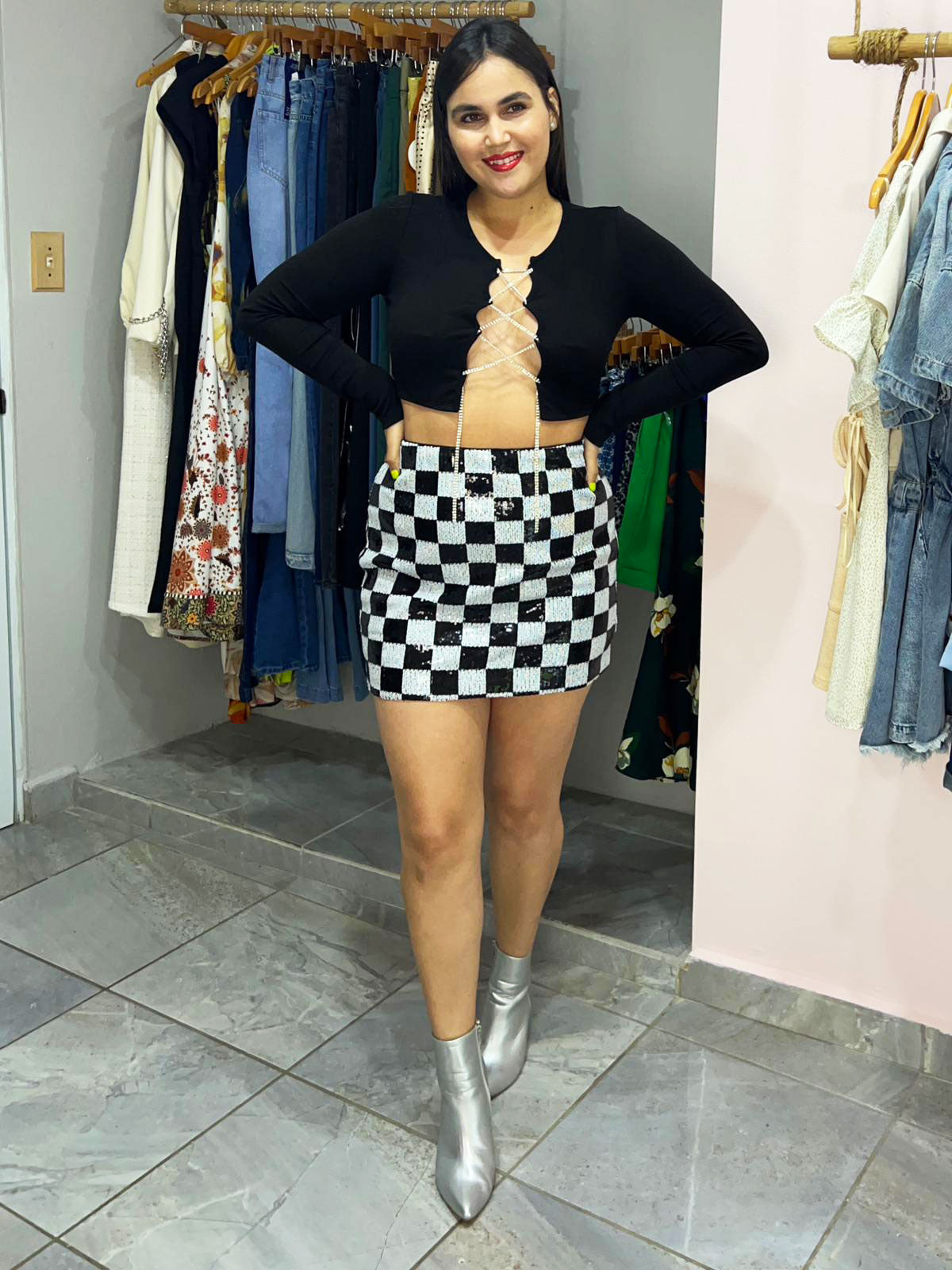 Checkered Skirt